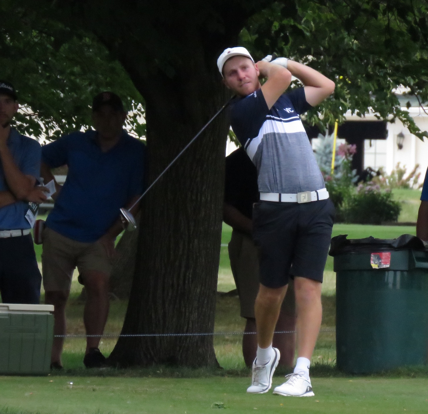 Pictured, Aiden Didone, the 2019 Porter Cup champion, takes some shots at Niagara Falls Country Club during Saturday's final round (Photos by David Yarger)